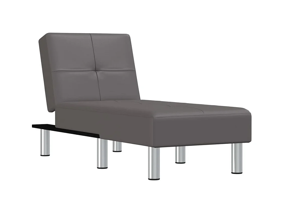 Valerio  Chaise longue gris similicuir