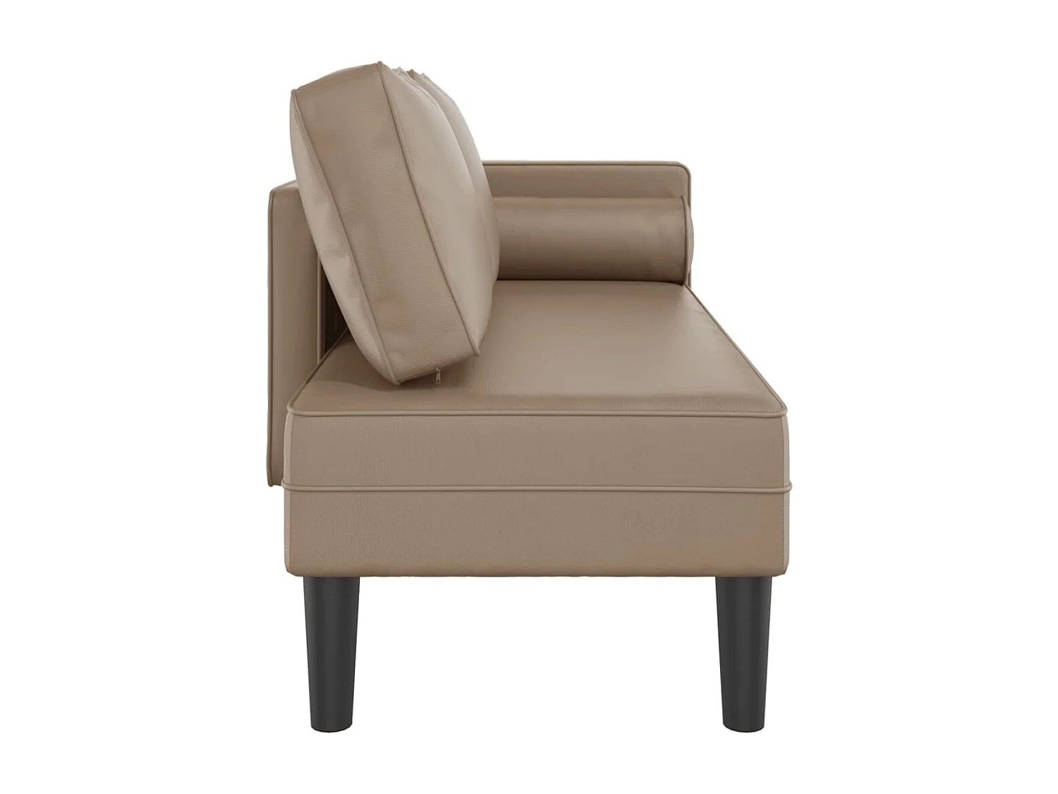 Chadron  Chaise longue avec coussins cappuccino similicuir