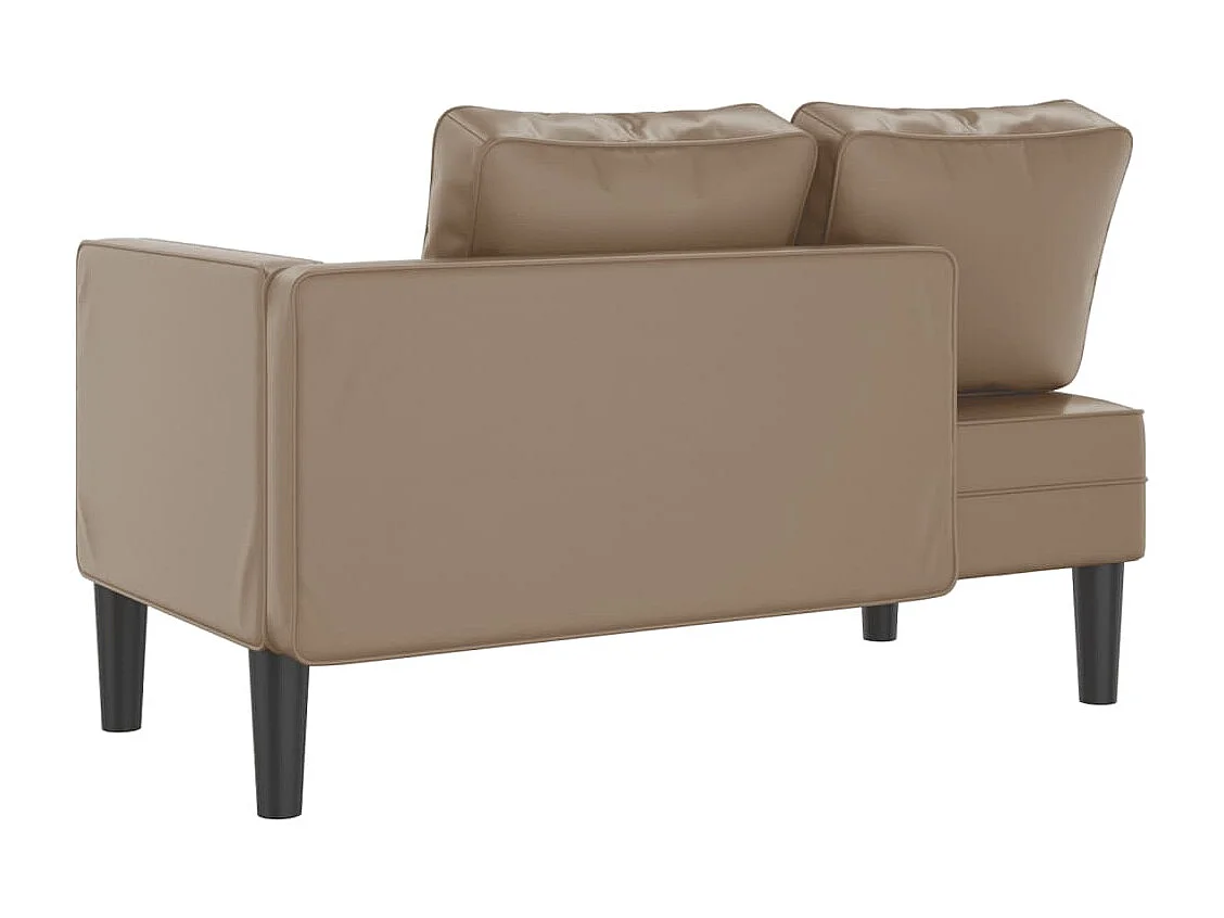Chadron  Chaise longue avec coussins cappuccino similicuir