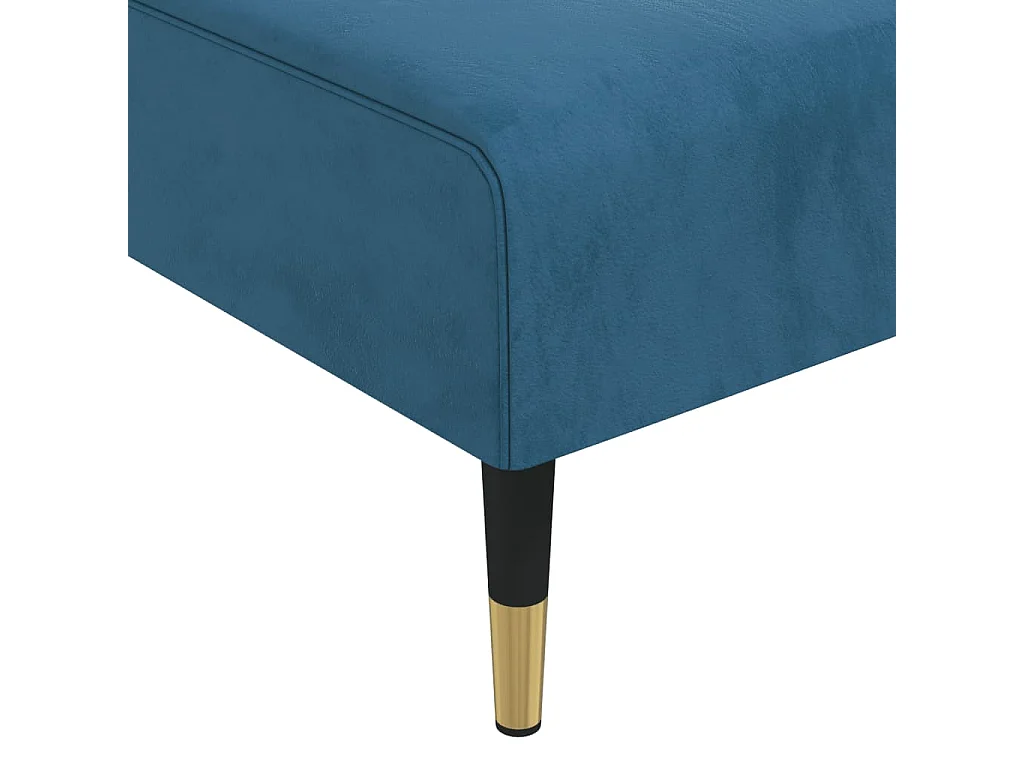 Alfta  Chaise longue bleu velours