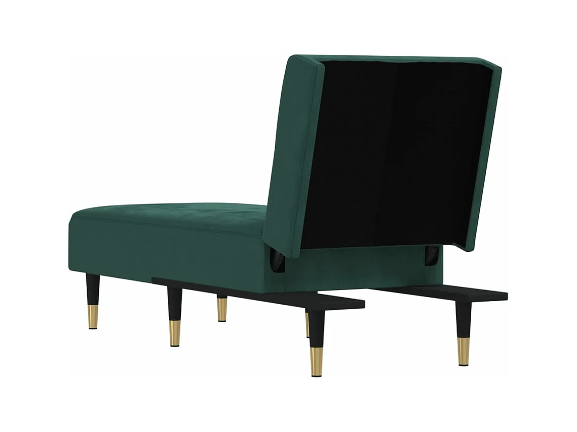 Alfta  Sofá diván de terciopelo verde oscuro