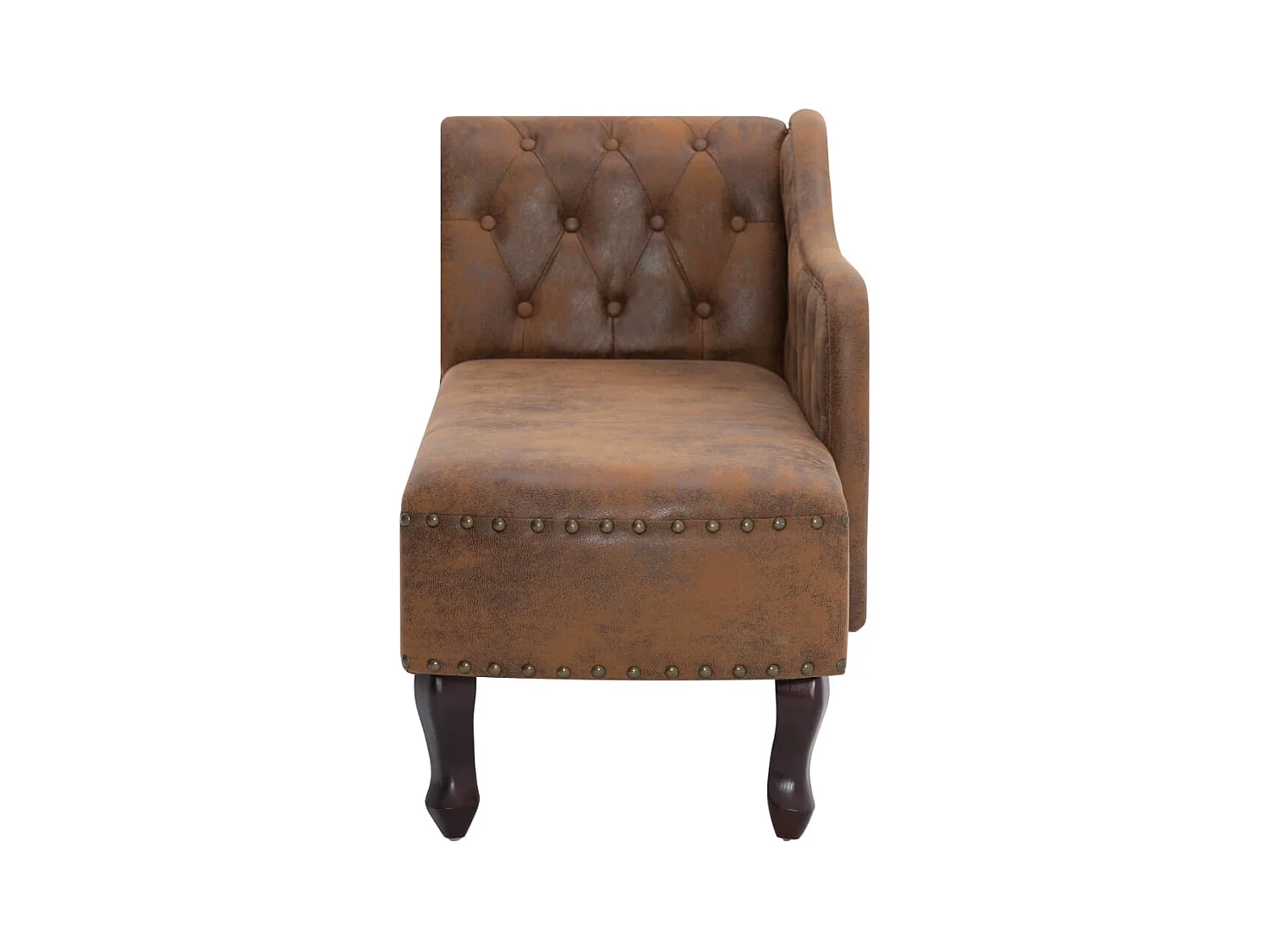 Cador  Chaiselongue Braun Wildleder-Optik