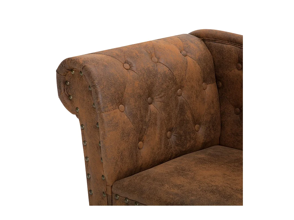 Cador  Chaiselongue Braun Wildleder-Optik