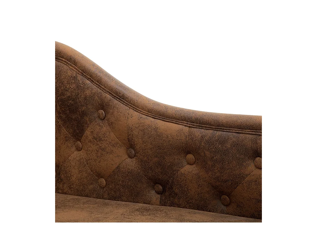 Cador  Chaiselongue Braun Wildleder-Optik