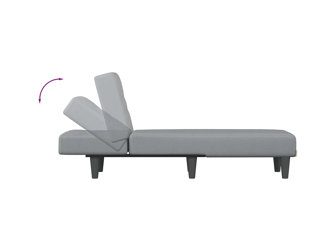 Brent Wayne  Sofá diván de tela gris claro