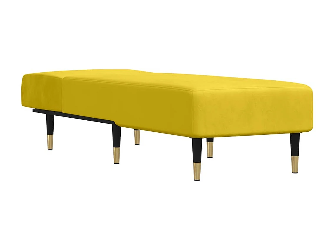 Boynton Beach  Chaise longue jaune velours