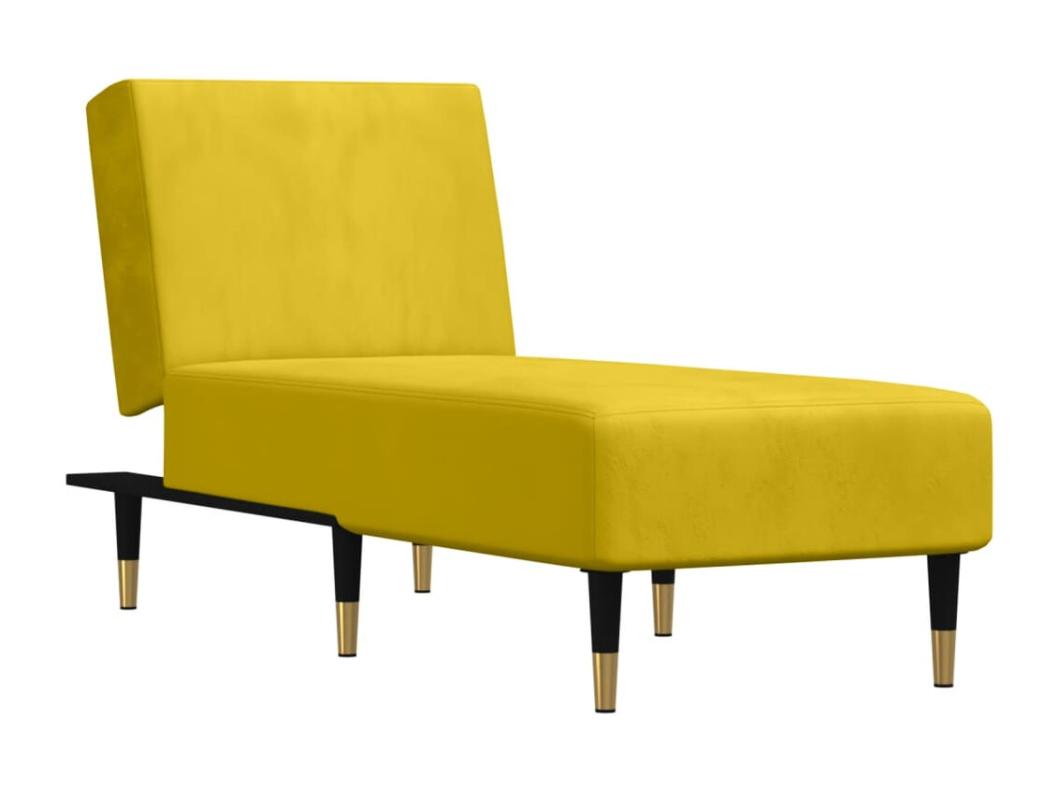 Prolenta Premium -  Chaise longue fluweel geel