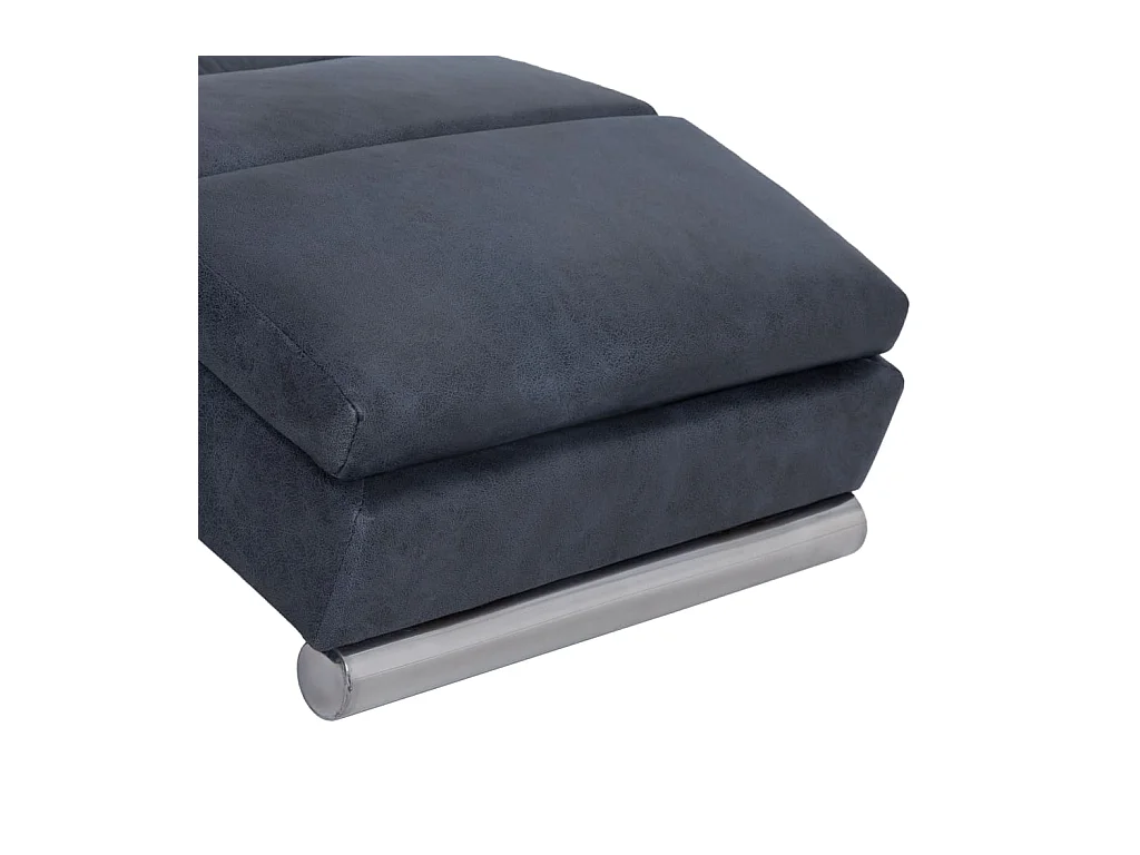 Valentina Isabel  Chaiselongue Grau Wildleder-Optik
