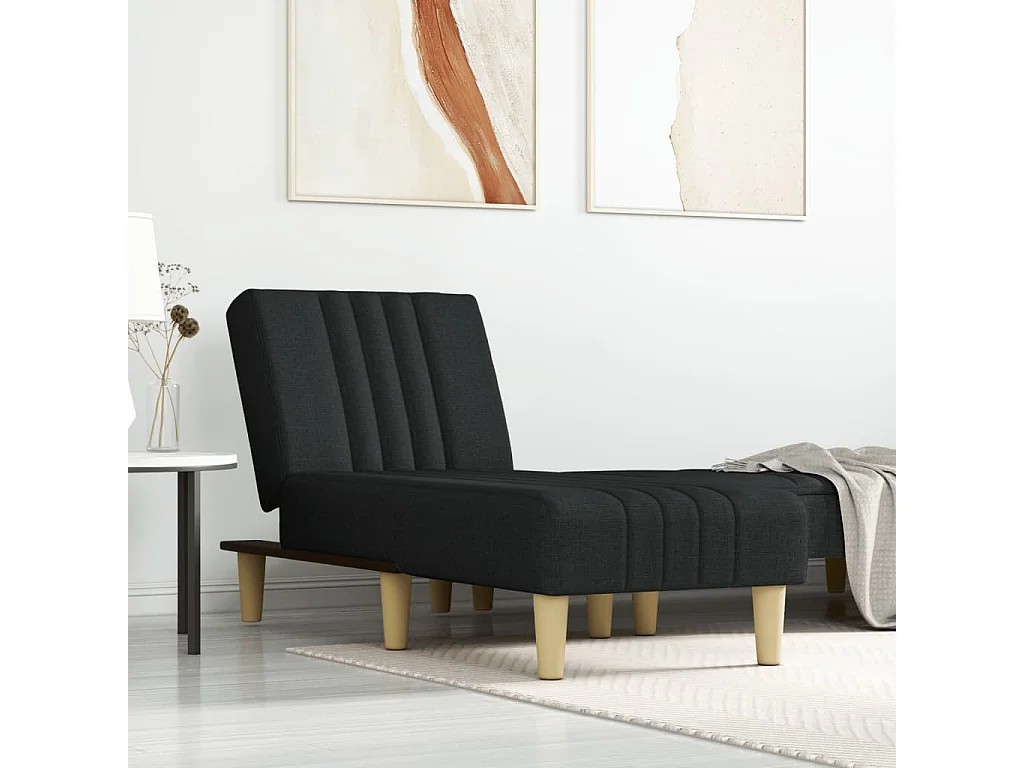 Marc-Didier-Francis  Chaise longue noir tissu