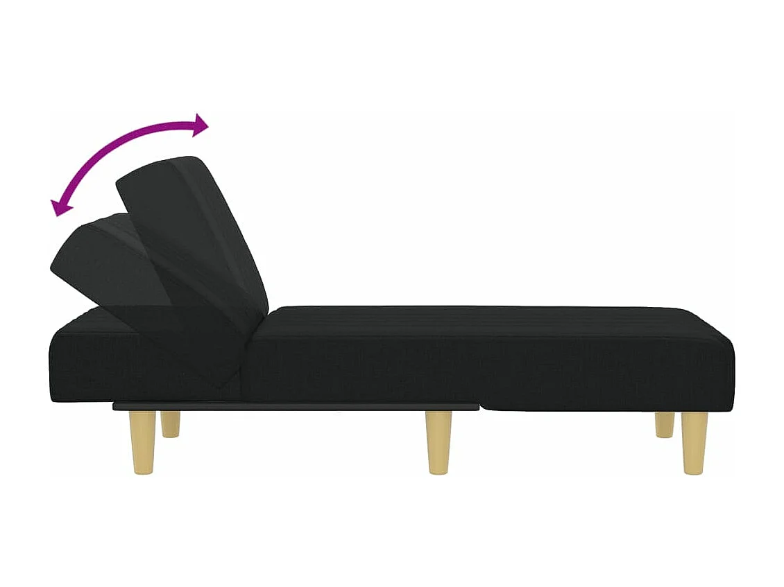 Marc-Didier-Francis  Chaise longue noir tissu