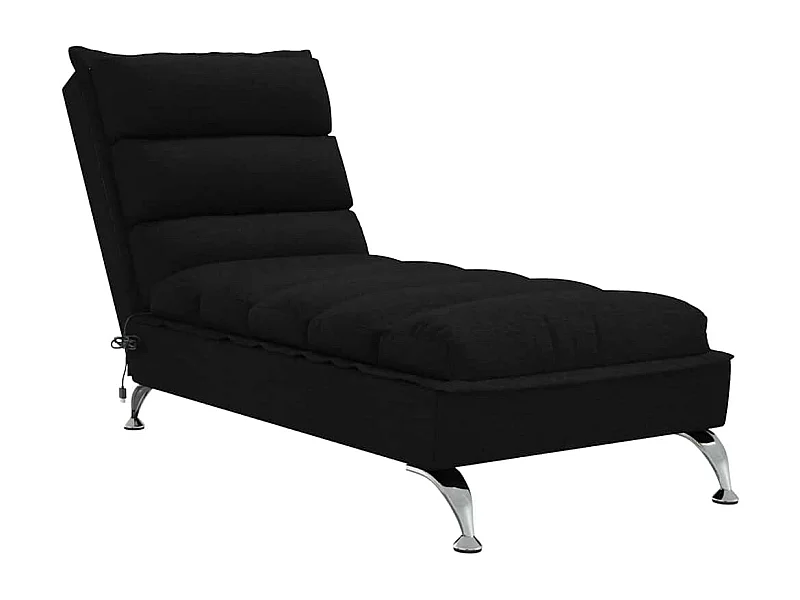 Saumur  Massage chaise longue met kussens stof zwart