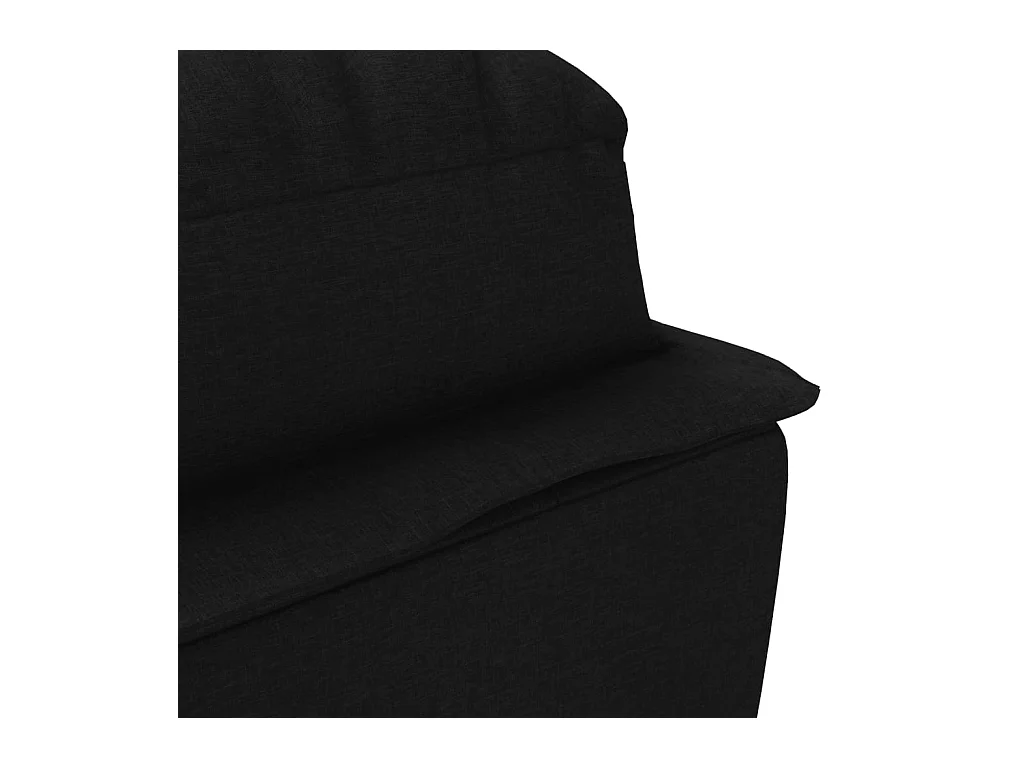 Saumur  Chaise longue de massage avec coussins noir tissu