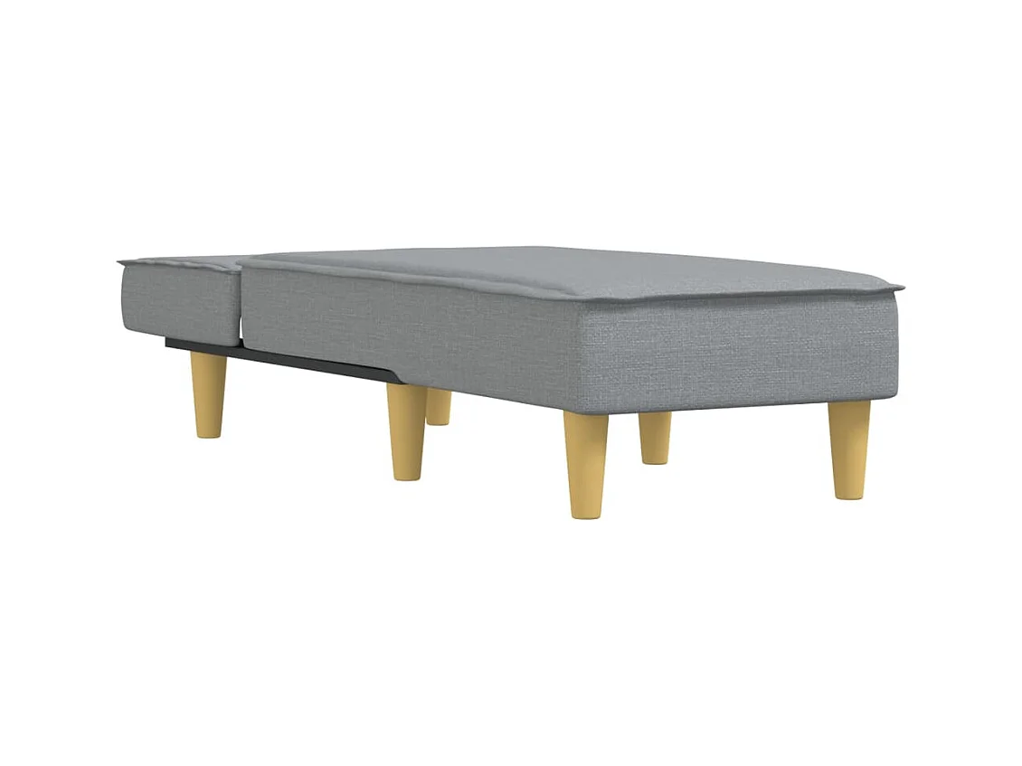 Trapani  Chaiselongue Hellgrau Stoff