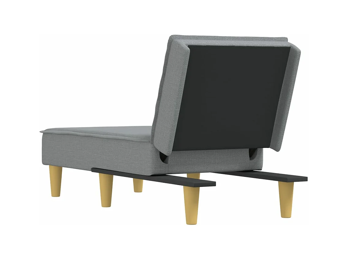 Trapani  Chaiselongue Hellgrau Stoff