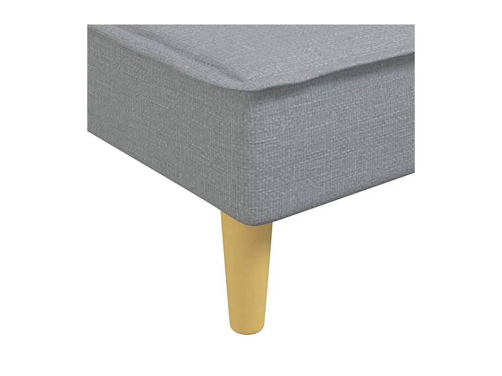 Trapani  Chaiselongue Hellgrau Stoff