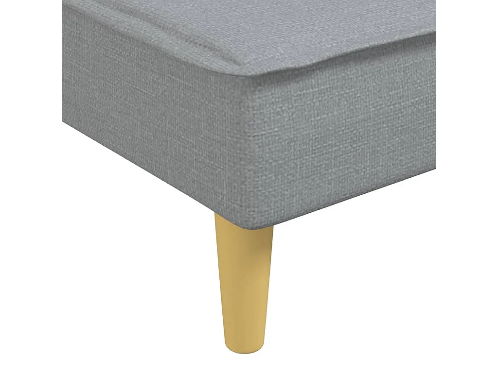 Trapani  Chaiselongue Hellgrau Stoff