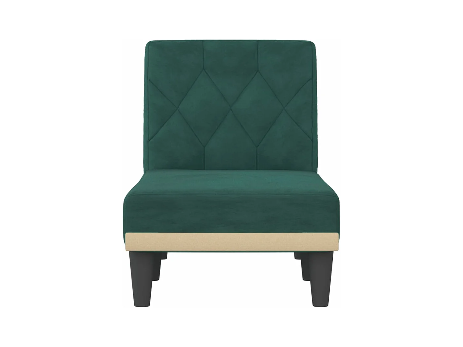 Sophie-Léonore  Sofá diván de terciopelo verde oscuro