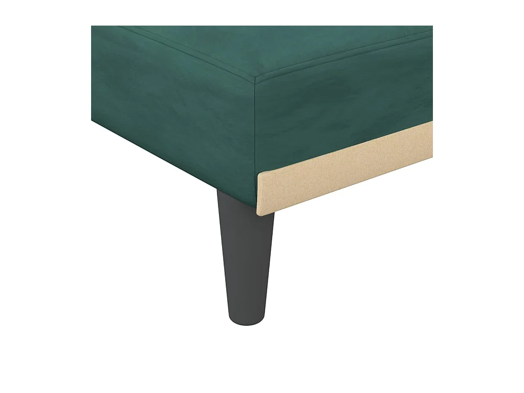 Sophie-Léonore  Chaise longue vert foncé velours