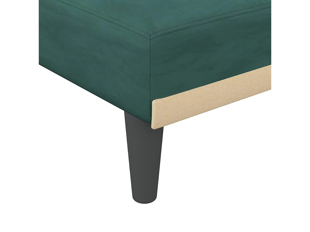 Sophie-Léonore  Chaise longue vert foncé velours