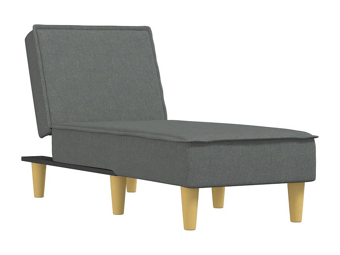 Trapani  Chaise longue gris foncé tissu