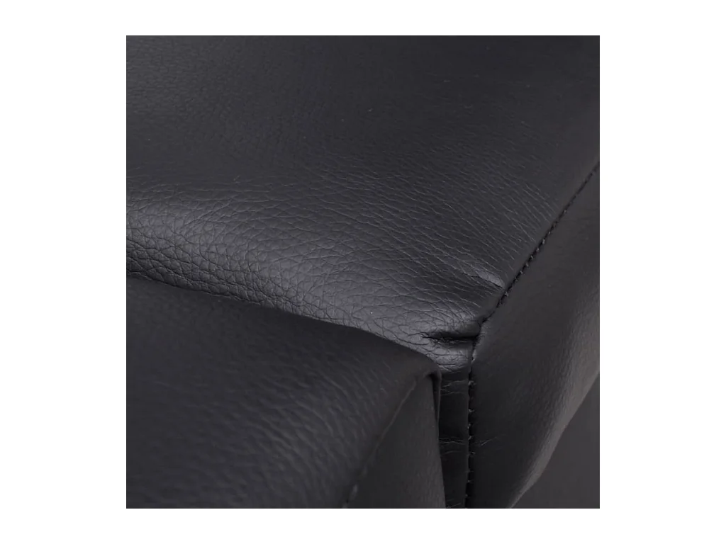 Eugenio  Diván de cuero sintético negro