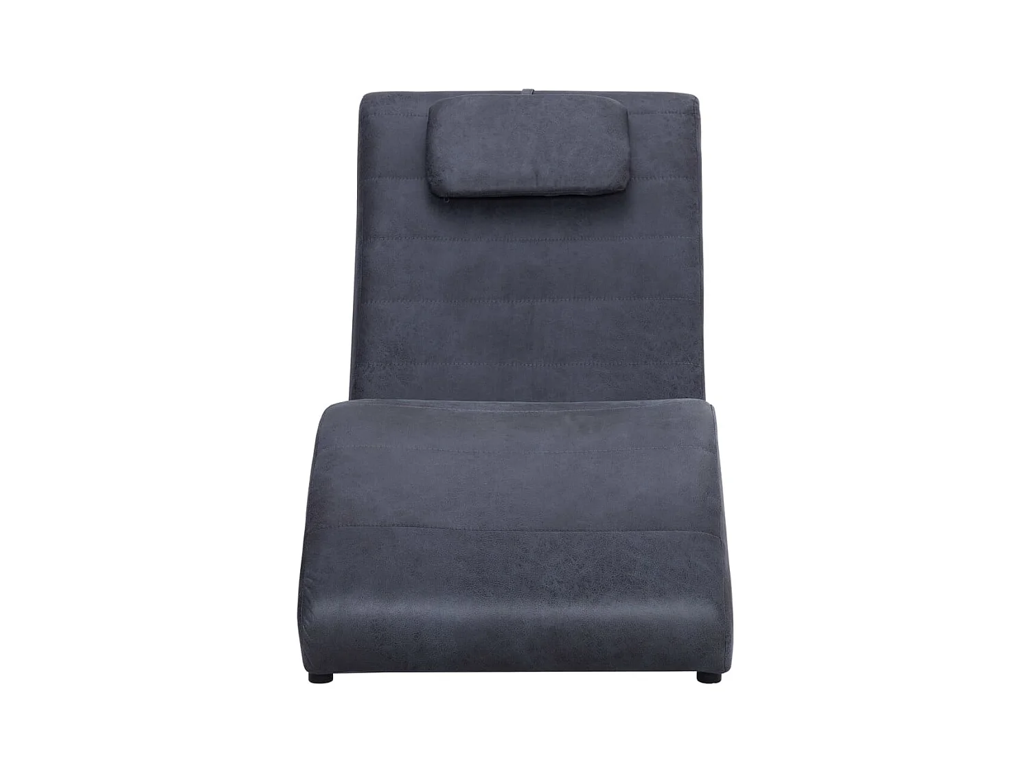Wageningen  Chaiselongue mit Kissen Grau Wildleder-Optik
