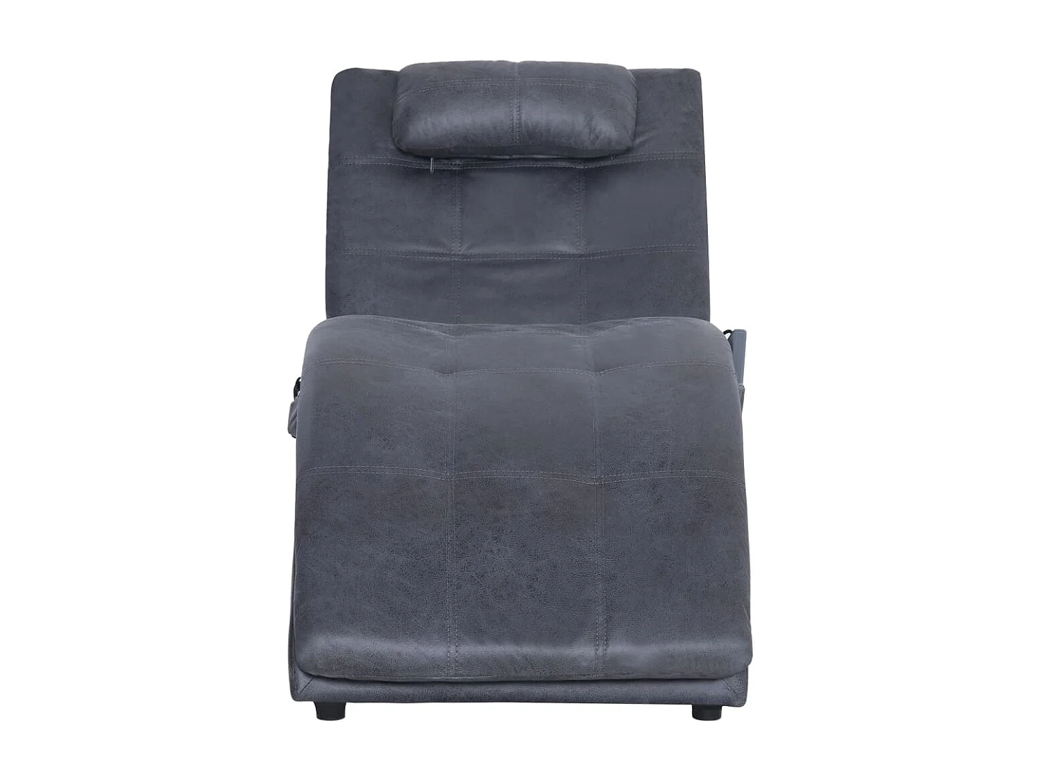 Calcium  Diván de masaje con almohada de piel de ante artificial gris