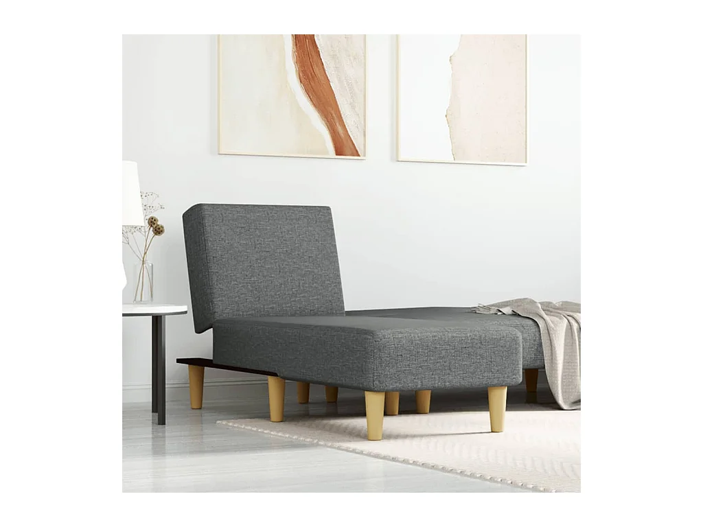 Périgueux  Chaise longue gris foncé tissu