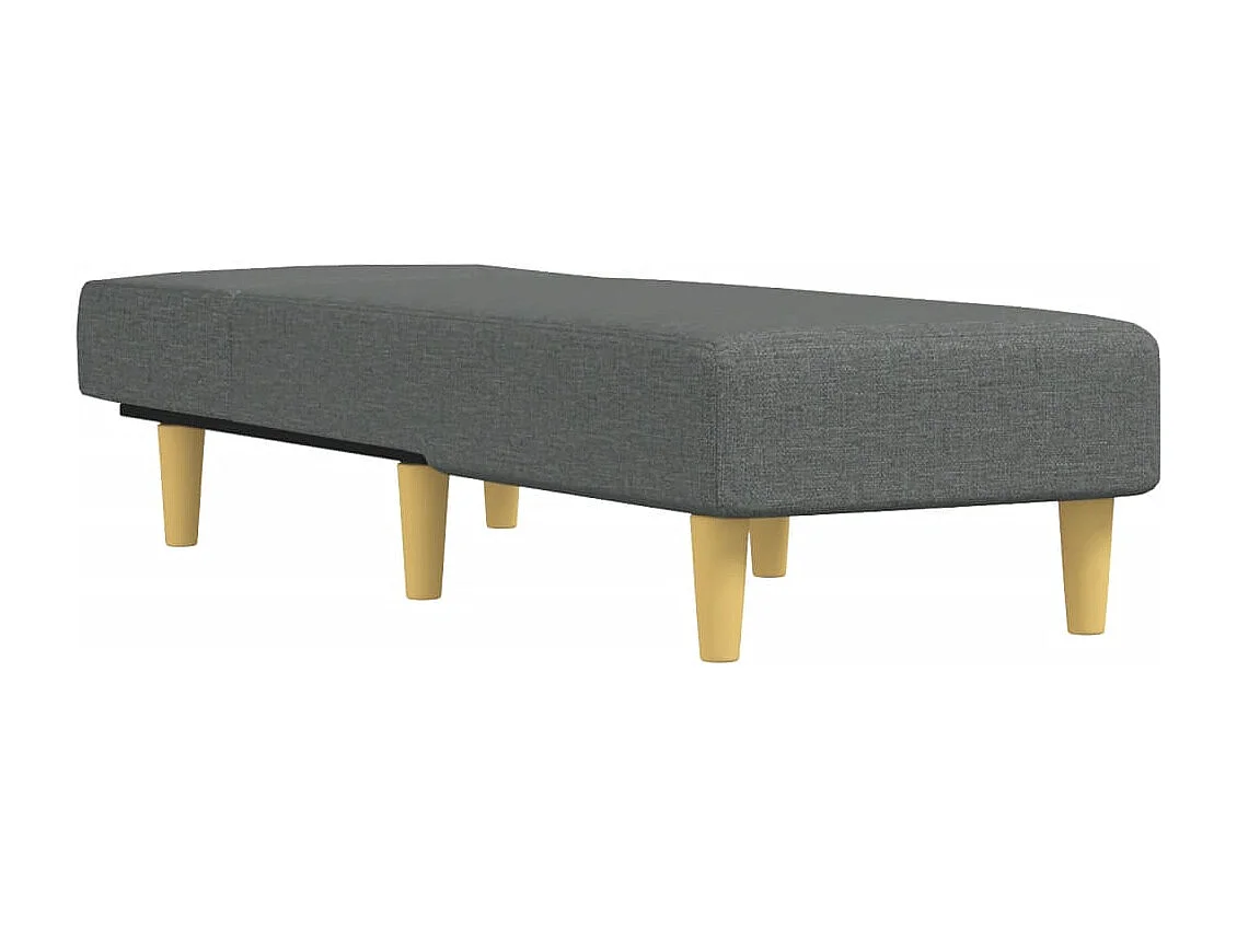 Périgueux  Chaise Longue in Tessuto Grigio Scuro