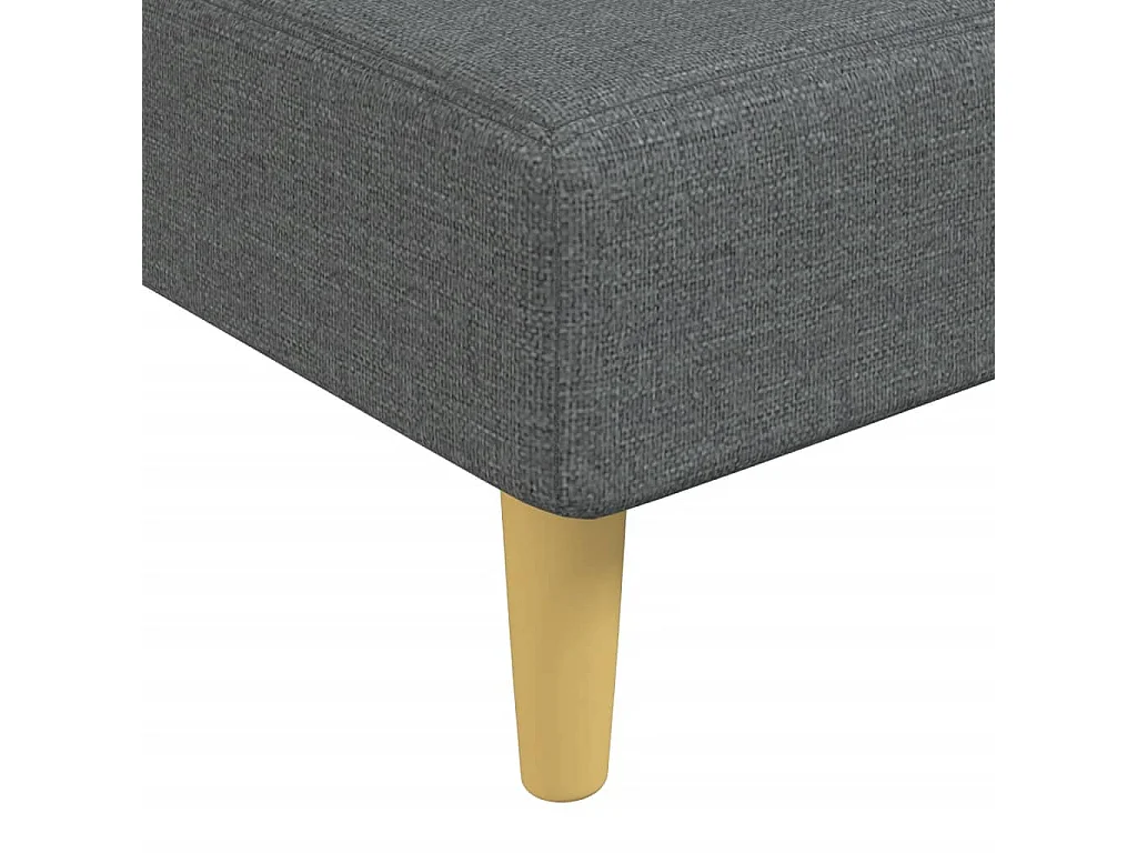 Périgueux  Chaise Longue in Tessuto Grigio Scuro