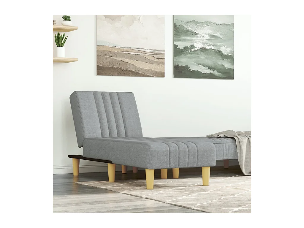 Machiel  Sofá diván de tela gris claro