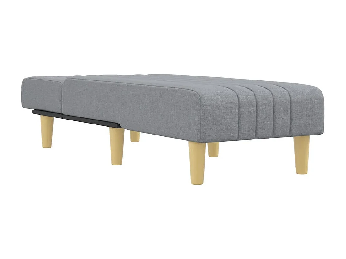 Machiel  Chaise Longue in Tessuto Grigio Caro