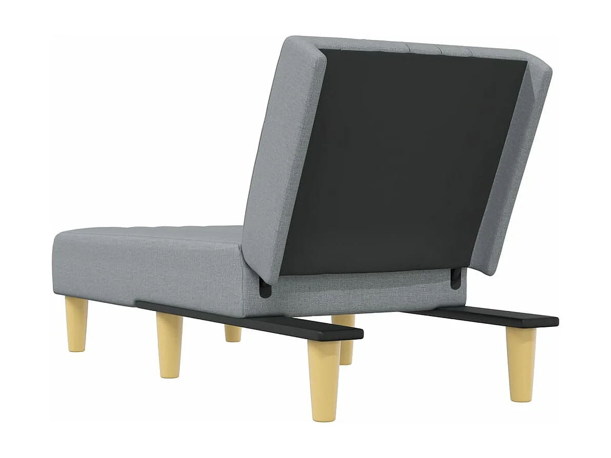 Machiel  Chaise Longue in Tessuto Grigio Caro