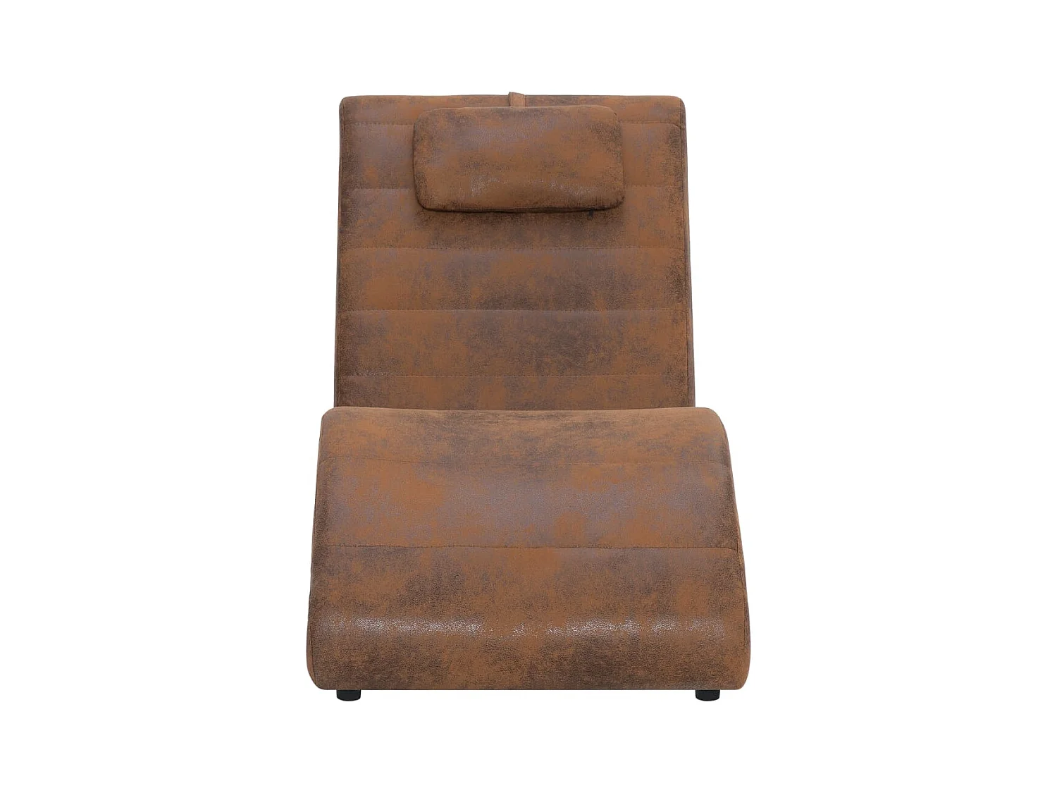 Wageningen  Chaiselongue mit Kissen Braun Wildleder-Optik
