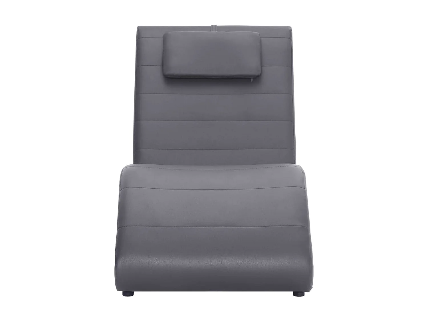 Brooklyn Heights  Diván con almohada de cuero sintético gris