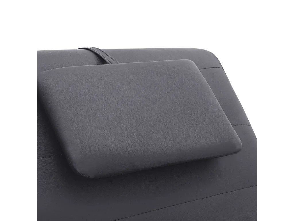 Brooklyn Heights  Diván con almohada de cuero sintético gris