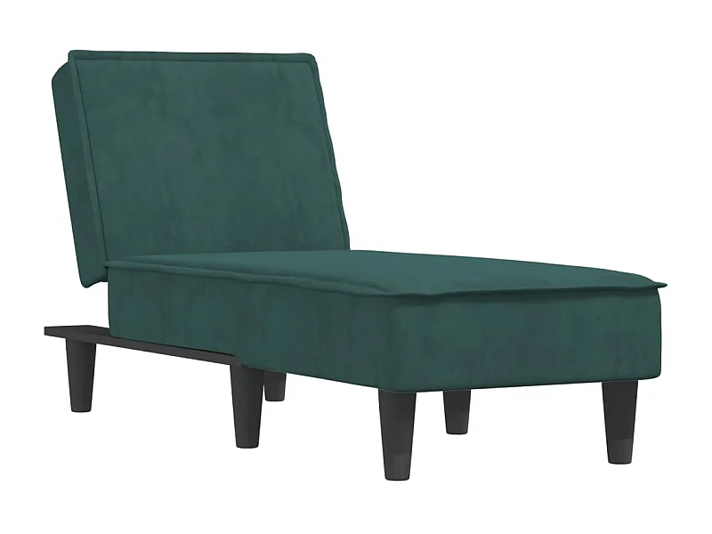 Ilor  Chaise longue fluweel donkergroen