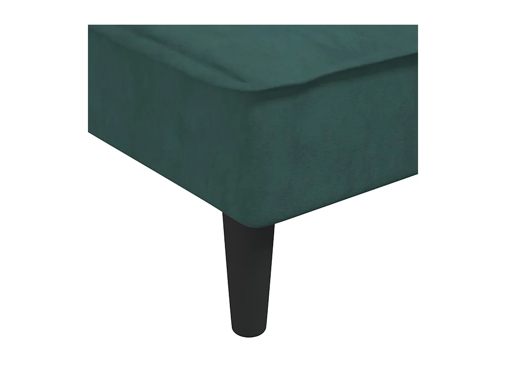 Ilor  Sofá diván de terciopelo verde oscuro