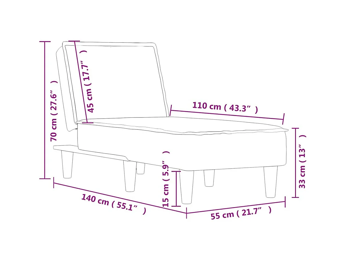 Ilor  Sofá diván de terciopelo verde oscuro
