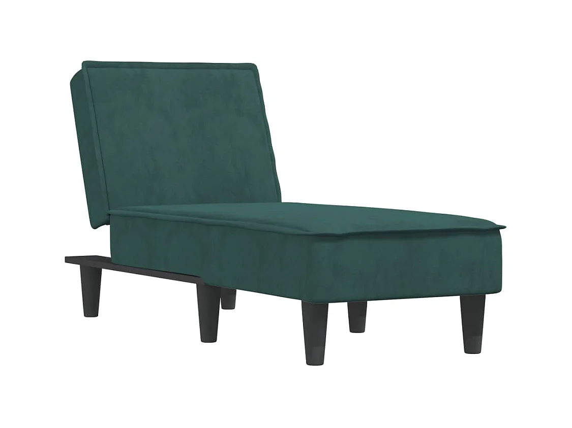 Ilor  Chaise longue vert foncé velours
