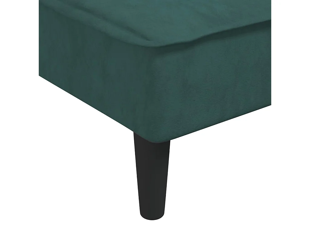 Ilor  Chaise Longue in Velluto Verde Scuro