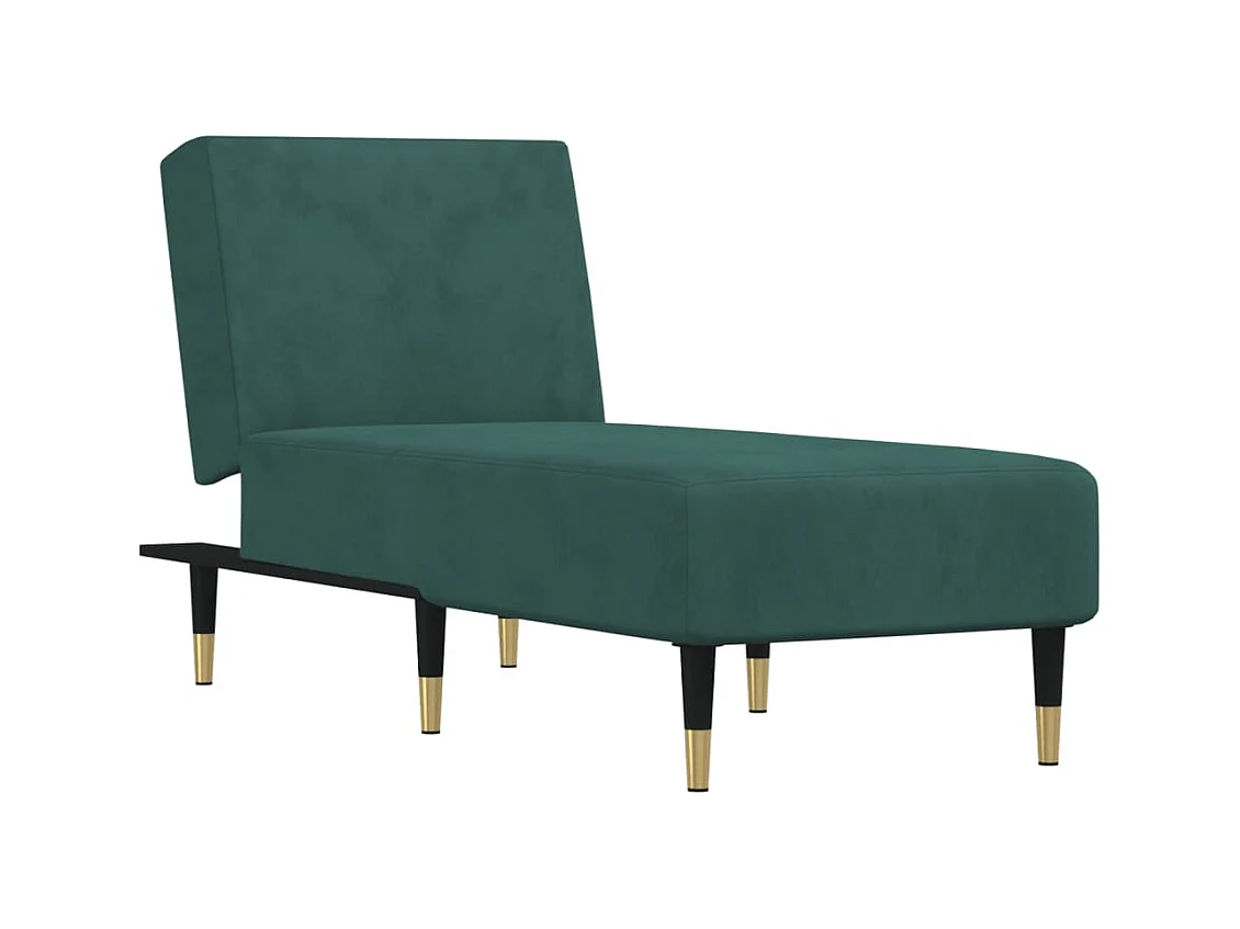 Boynton Beach  Chaise longue vert foncé velours