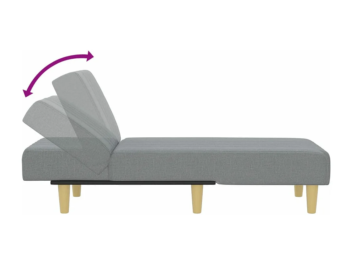 Marc-Didier-Francis  Chaise longue stof lichtgrijs