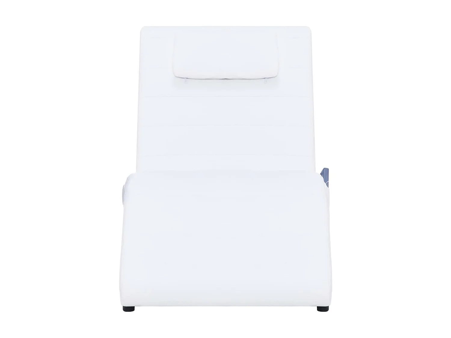 Fjorin  Massage chaise longue met kussen kunstleer wit