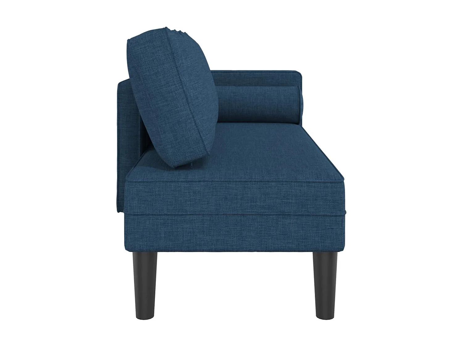 Isa  Chaise longue avec coussins bleu tissu