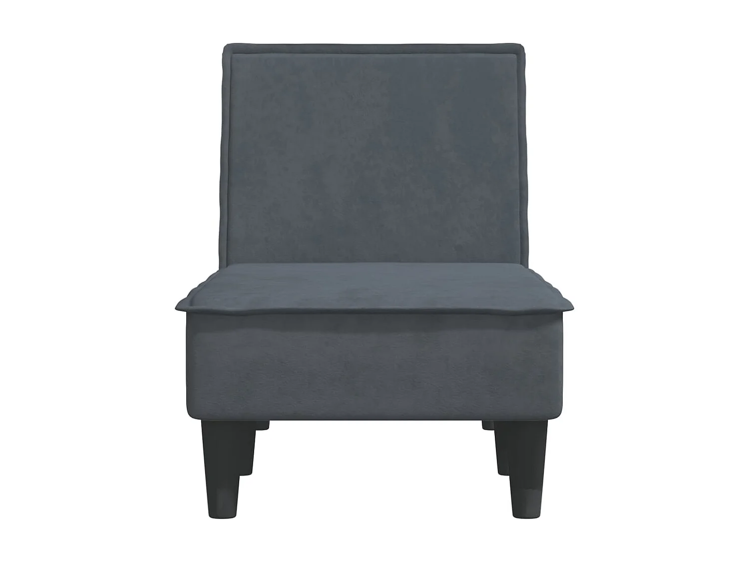 Ilor  Chaiselongue Dunkelgrau Samt