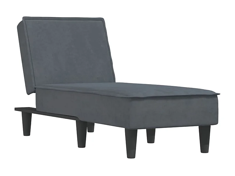 Ilor  Chaiselongue Dunkelgrau Samt