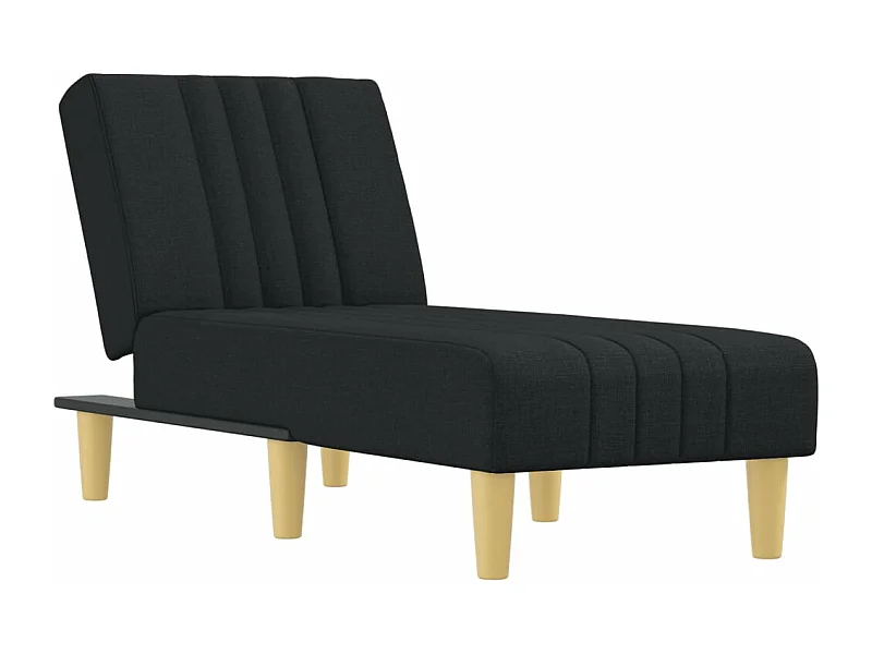 Machiel  Chaise Longue in Tessuto Nero