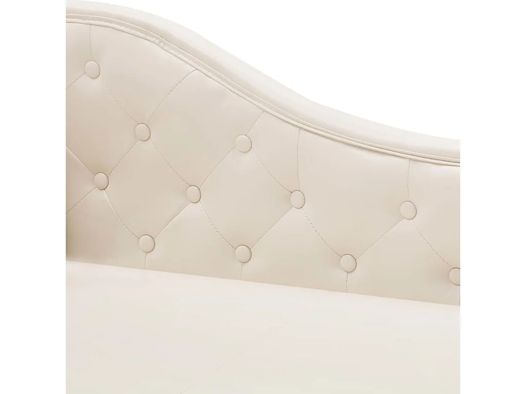 Cador  Diván de cuero sintético blanco crema