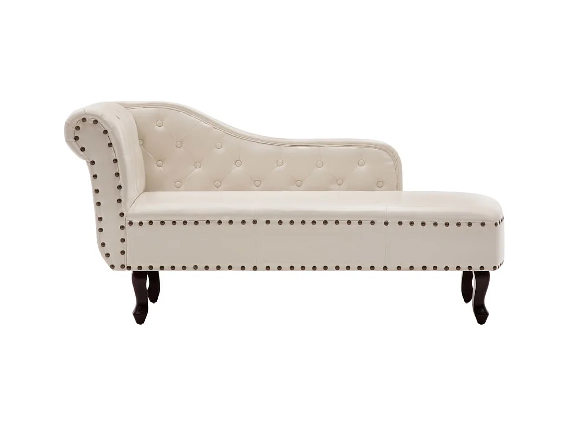 Cador  Chaise longue Blanc crème Similicuir